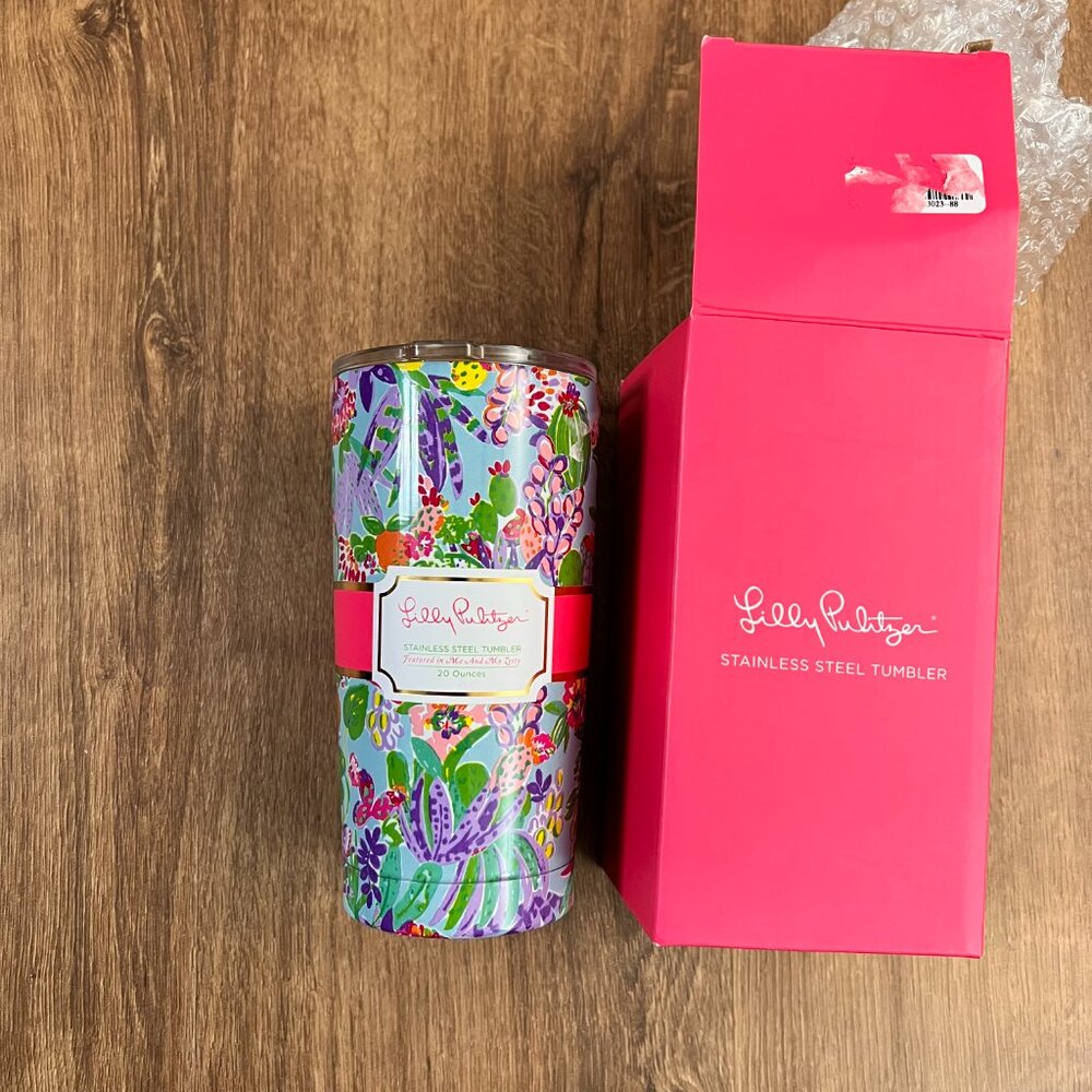 NEW Lilly Pulitzer Me & My Zesty Floral Double Wall Stainless Steel Tumbler - Picture 4 of 10